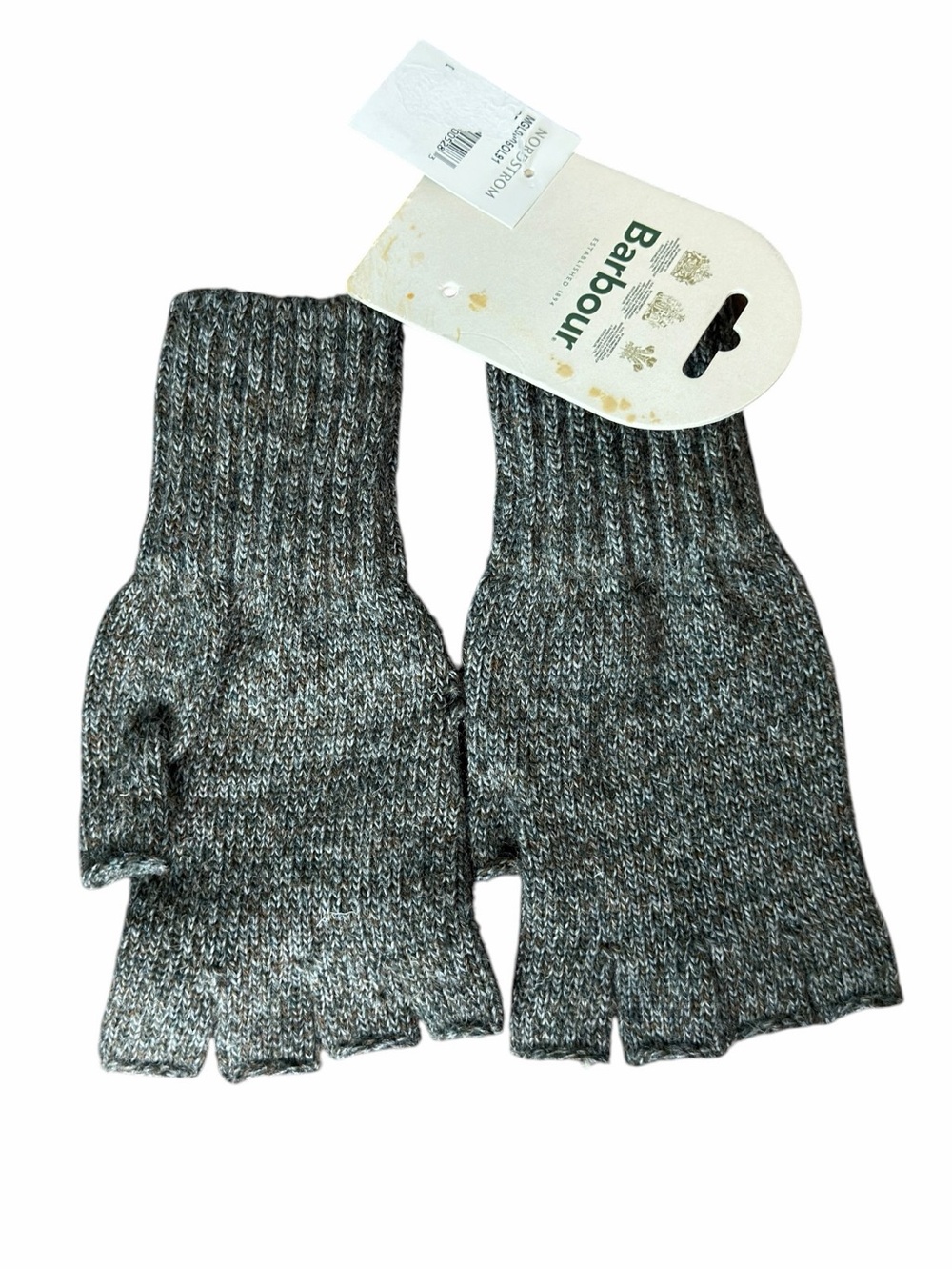 NEW BARBOUR Fingerless Lambswool Gloves Size Large